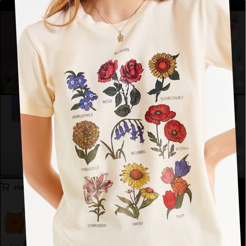 FLOWER CHART TSHIRT URBAN OUTFITTER ❤️💫